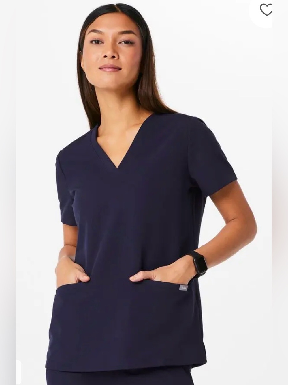 Figs Navy Casma Scrub Top sz XS
